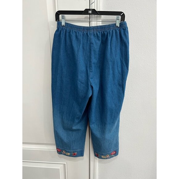 Vintage Napa Valley Denim Jacket Pants Set Blue Size Small Embroidered Retro - Picture 8 of 16